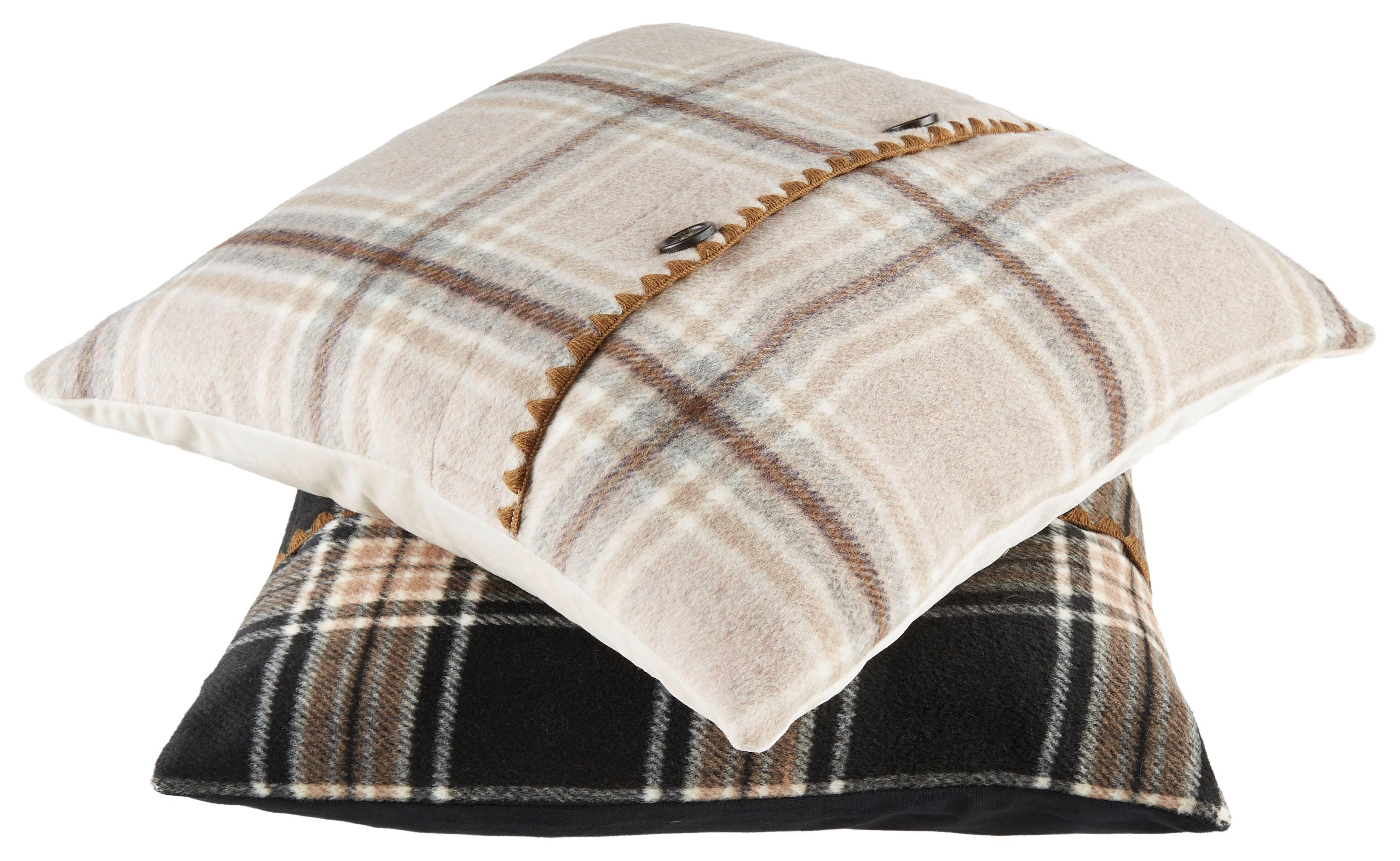Zierkissen Mary 45x45 Cm Polyester Beige Mit Zipp - Beige, ROMANTIK / LANDHAUS, Textil (45/45cm) - James Wood