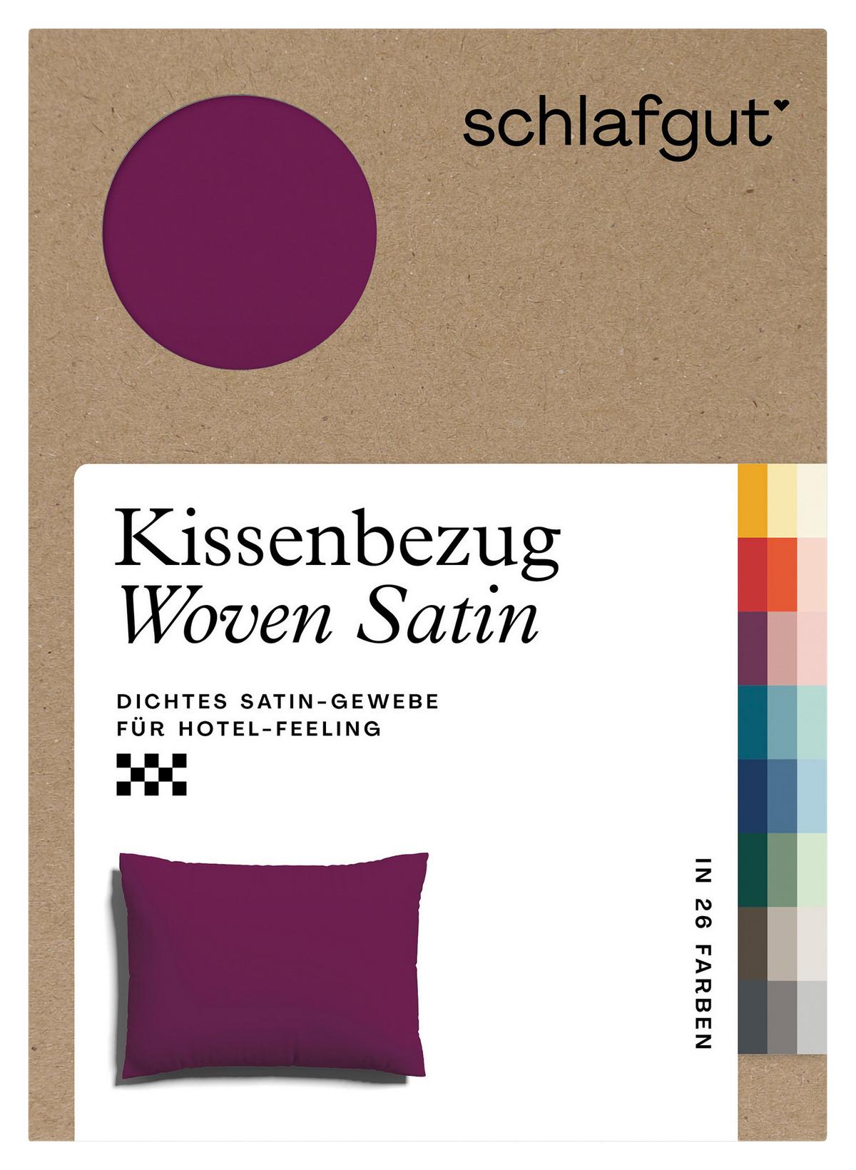 Kopfpolsterbezug Woven Satin - Violett, Basics, Textil (70/90cm) - Schlafgut