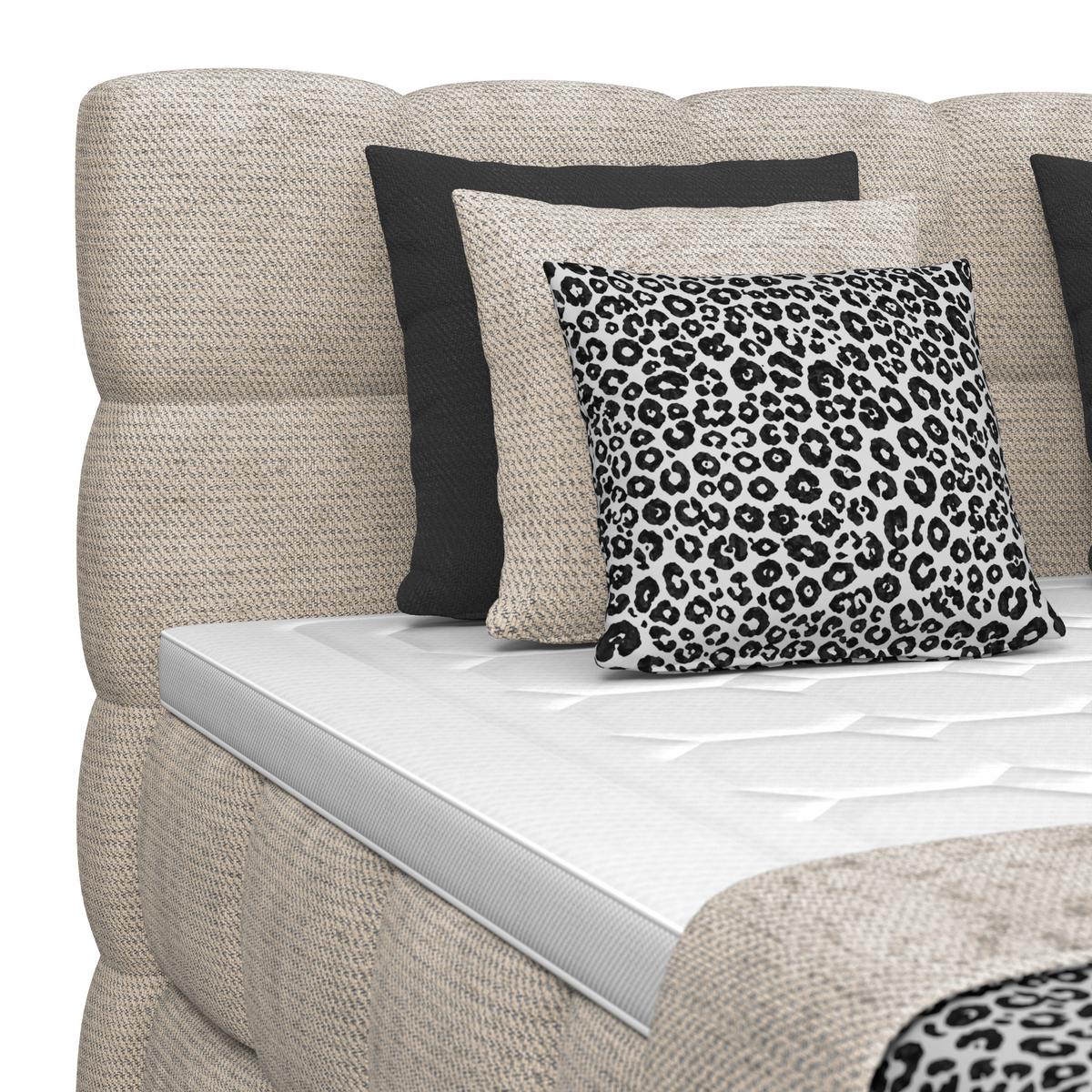 Boxspringbett Brisbane inkl. Bettkasten 200x200 - Beige, Trend, Holz/Holzwerkstoff (200/220cm) - Sembella