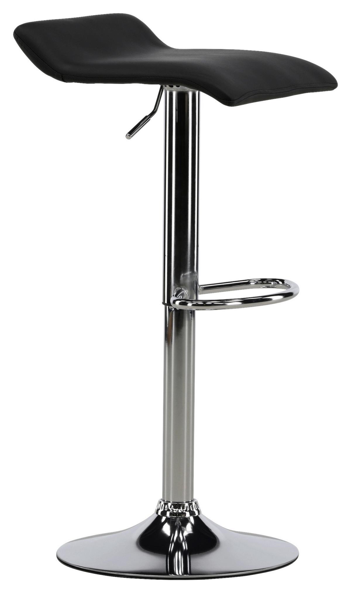 Barhocker-set Jonna - Silberfarben/Schwarz, Design, Textil/Metall (38/84/38cm) - Livetastic