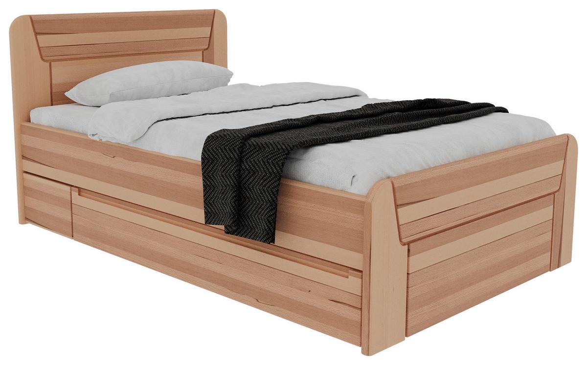 Bett Zeno Naturfarben /Kernbuche 120x200cm - Naturfarben/Kernbuche, MODERN, Holz (120/200cm) - MID.YOU