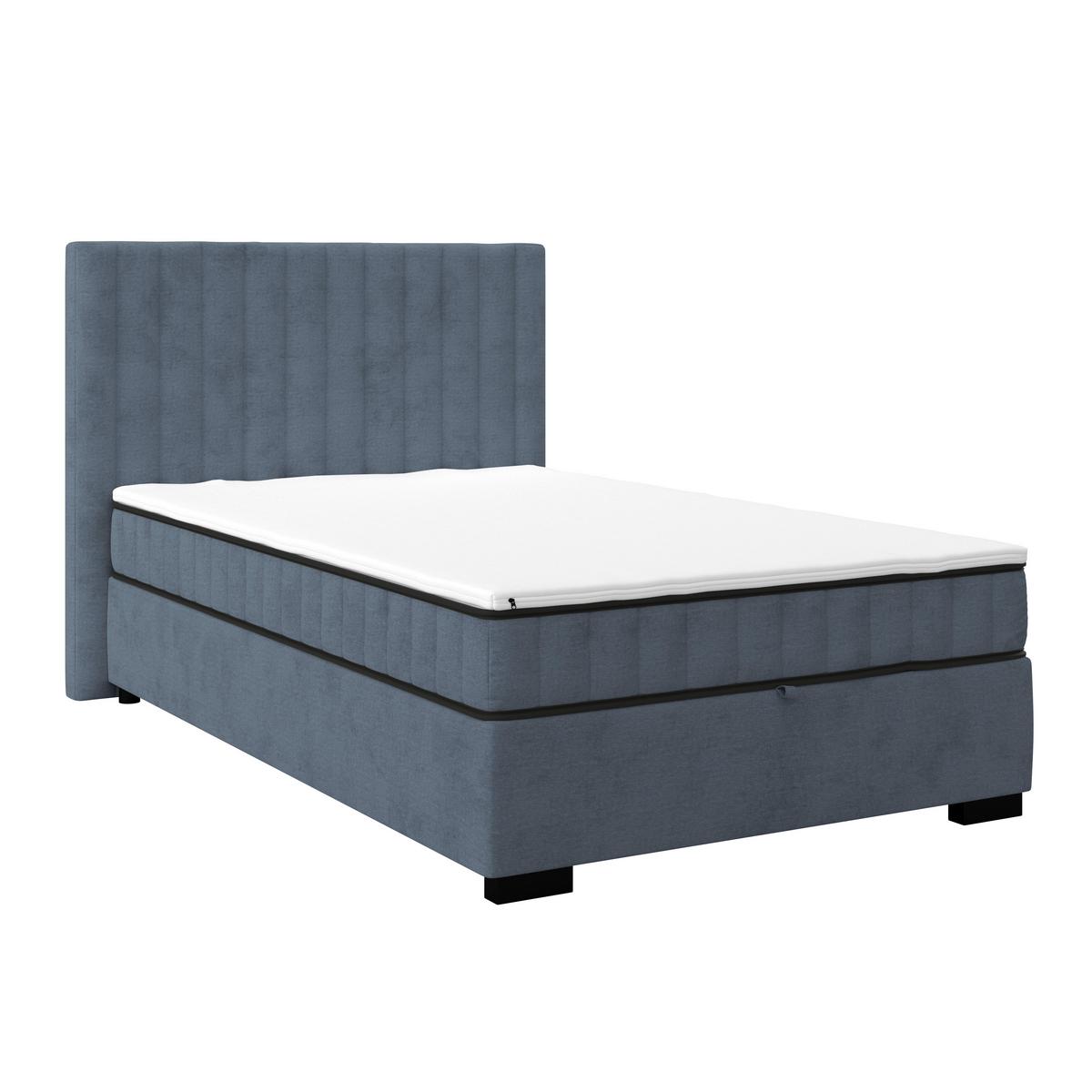 Boxbett Maya 100 - Graublau/Schwarz, MODERN, Holz/Holzwerkstoff (100/200cm)