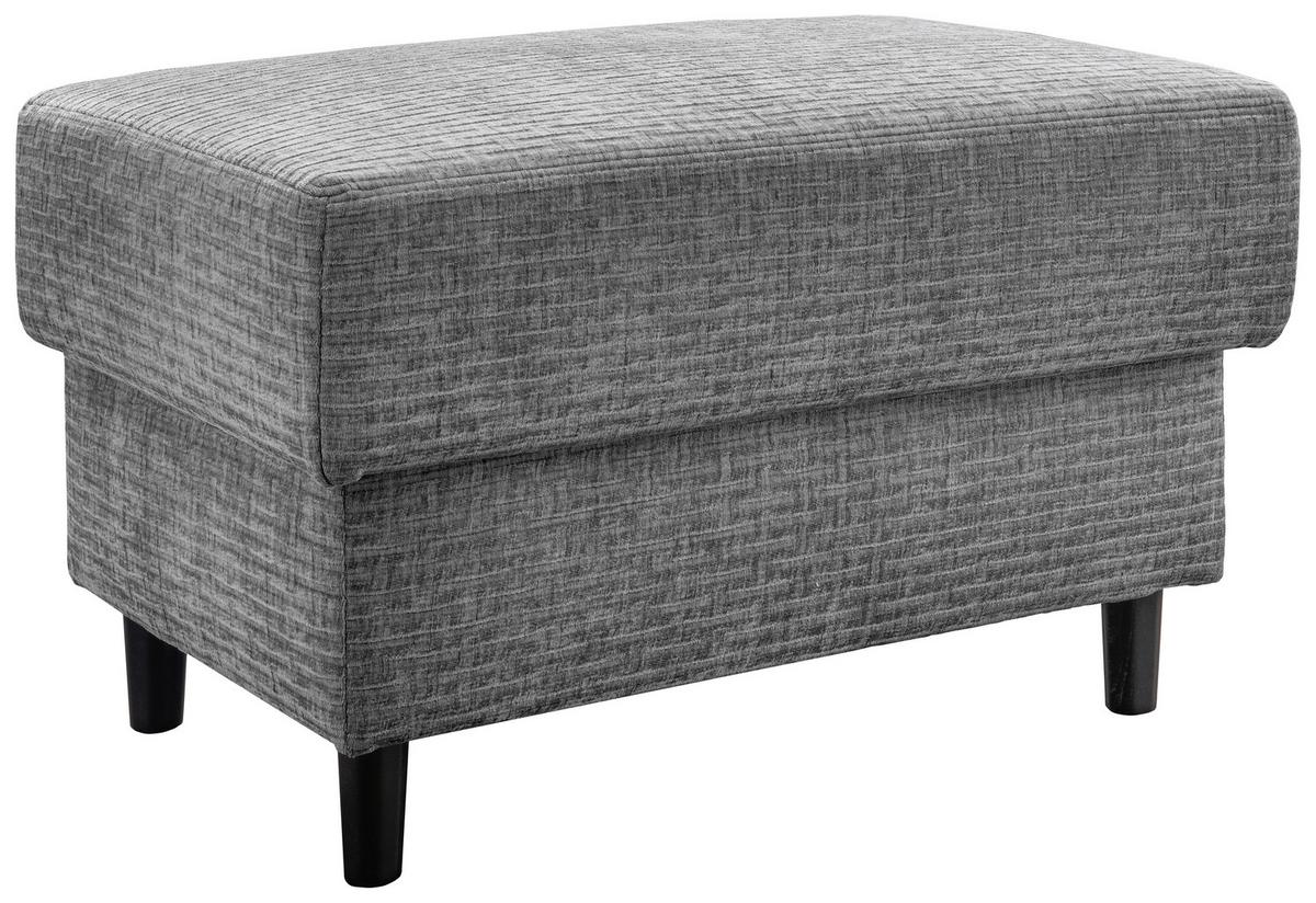 Hocker Cavoli, Grau B: 76 cm - Schwarz/Grau, MODERN, Textil (76/46/55cm) - Livetastic