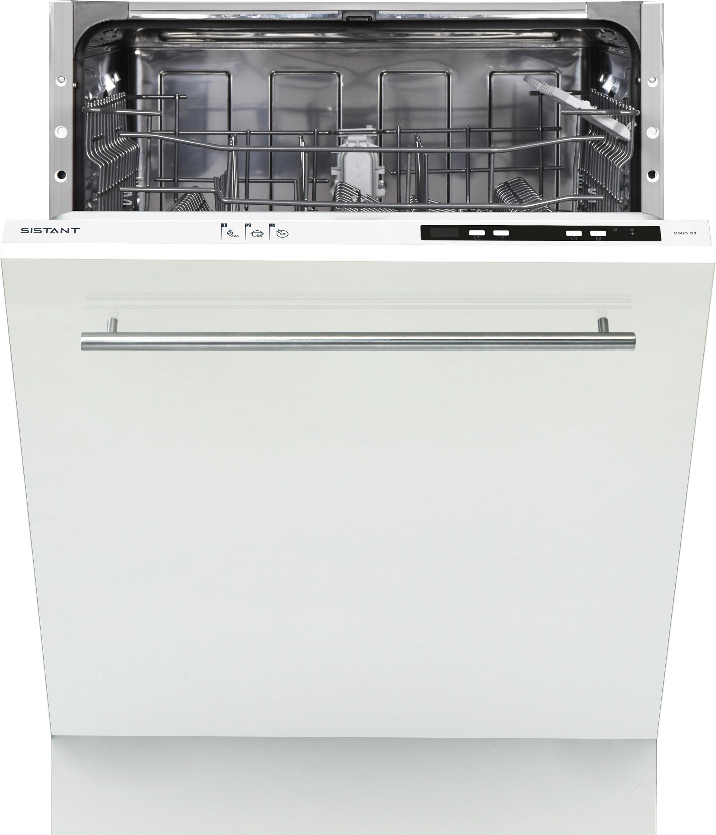 Einbau-geschirrspüler Gs6003 B: 59,8 Cm Vollintegriert - Weiß, Natur, Metall (59,8/82-87/55cm) - Sistant