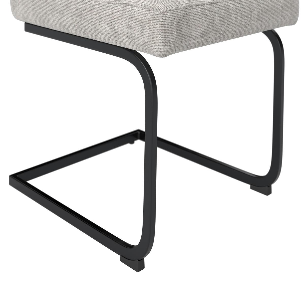 Stolička NOVA světle šedá - černá/světle šedá, Moderní, kov/dřevo (46/97/62cm) - Bessagi Home