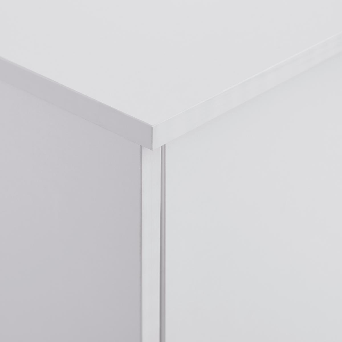 Šatní skříň MILO šírka 115 cm - bílá/barvy stříbra, Moderní, kov/dřevo (115/176/55cm) - Bessagi Home