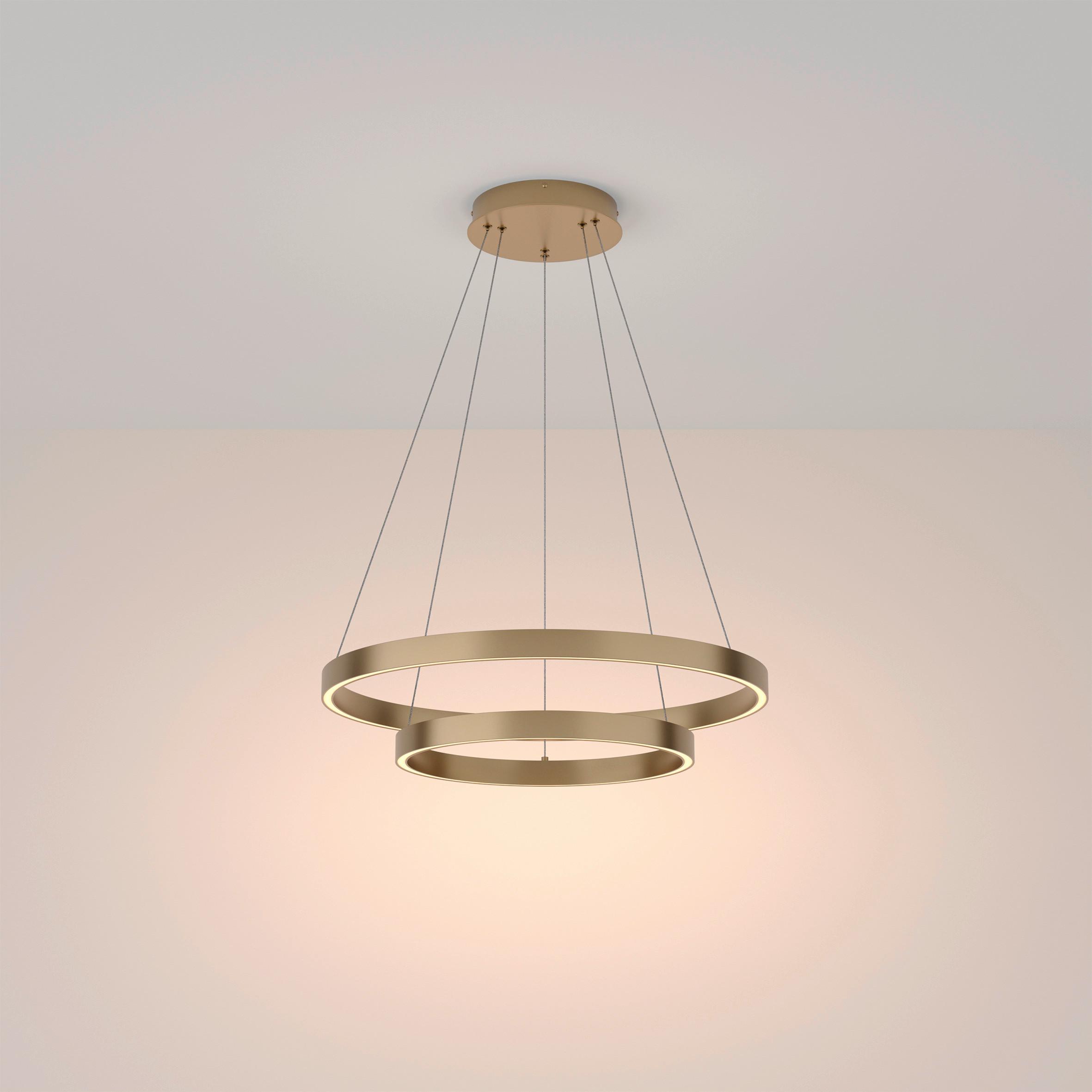 Pendelleuchte Rim - Messingfarben, Trend, Metall (60/100/60cm) - MAYTONI