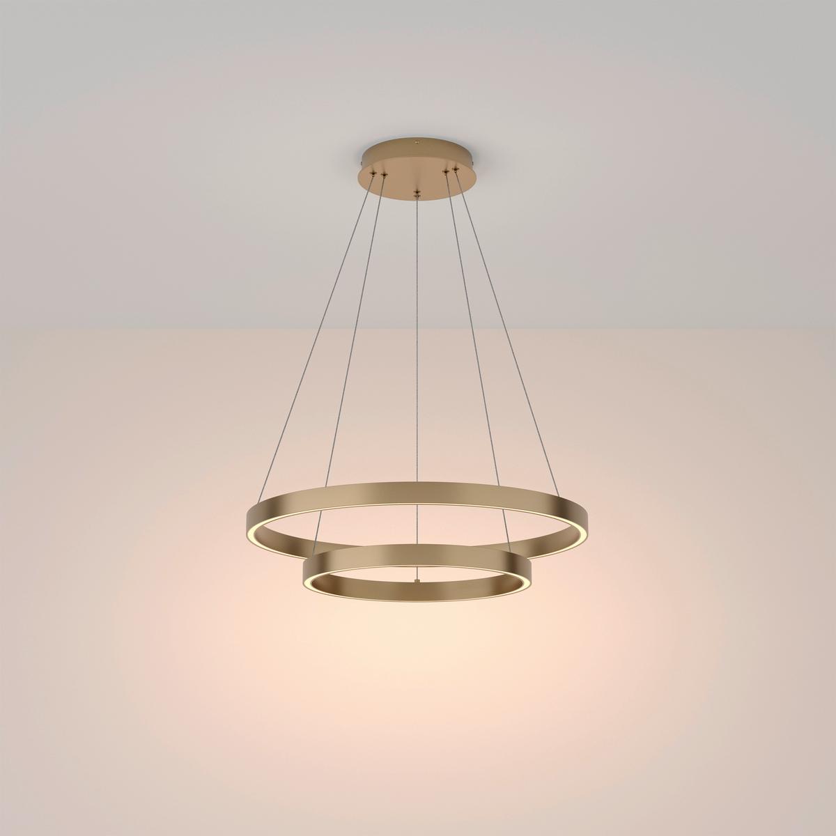 Pendelleuchte Rim - Messingfarben, Trend, Metall (60/100/60cm) - MAYTONI