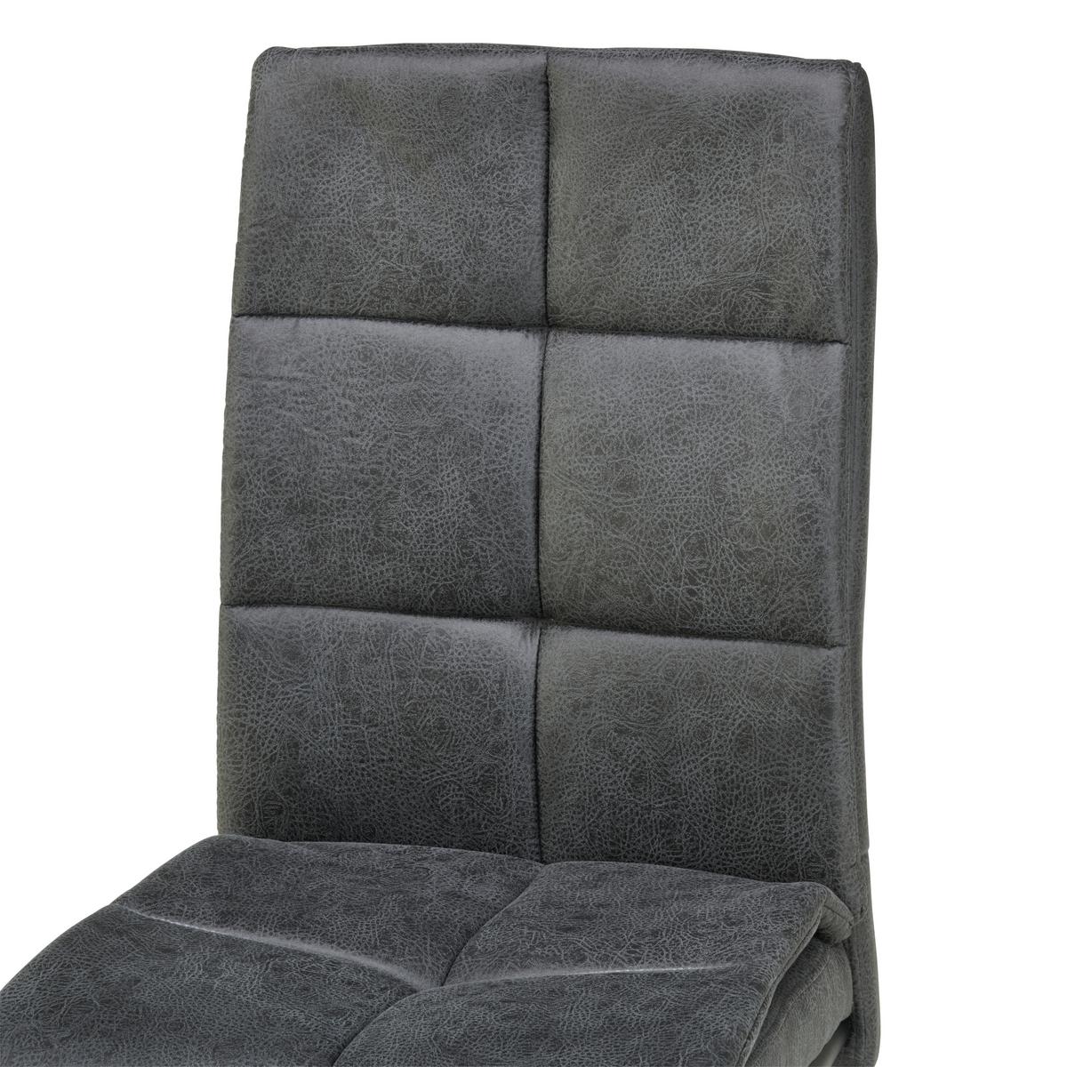 Schwingstuhl Kiana Microfaser Dunkelbrau, B: 38cm - Dunkelgrau/Schwarz, LIFESTYLE, Textil/Metall (38/97/45cm) - Livetastic