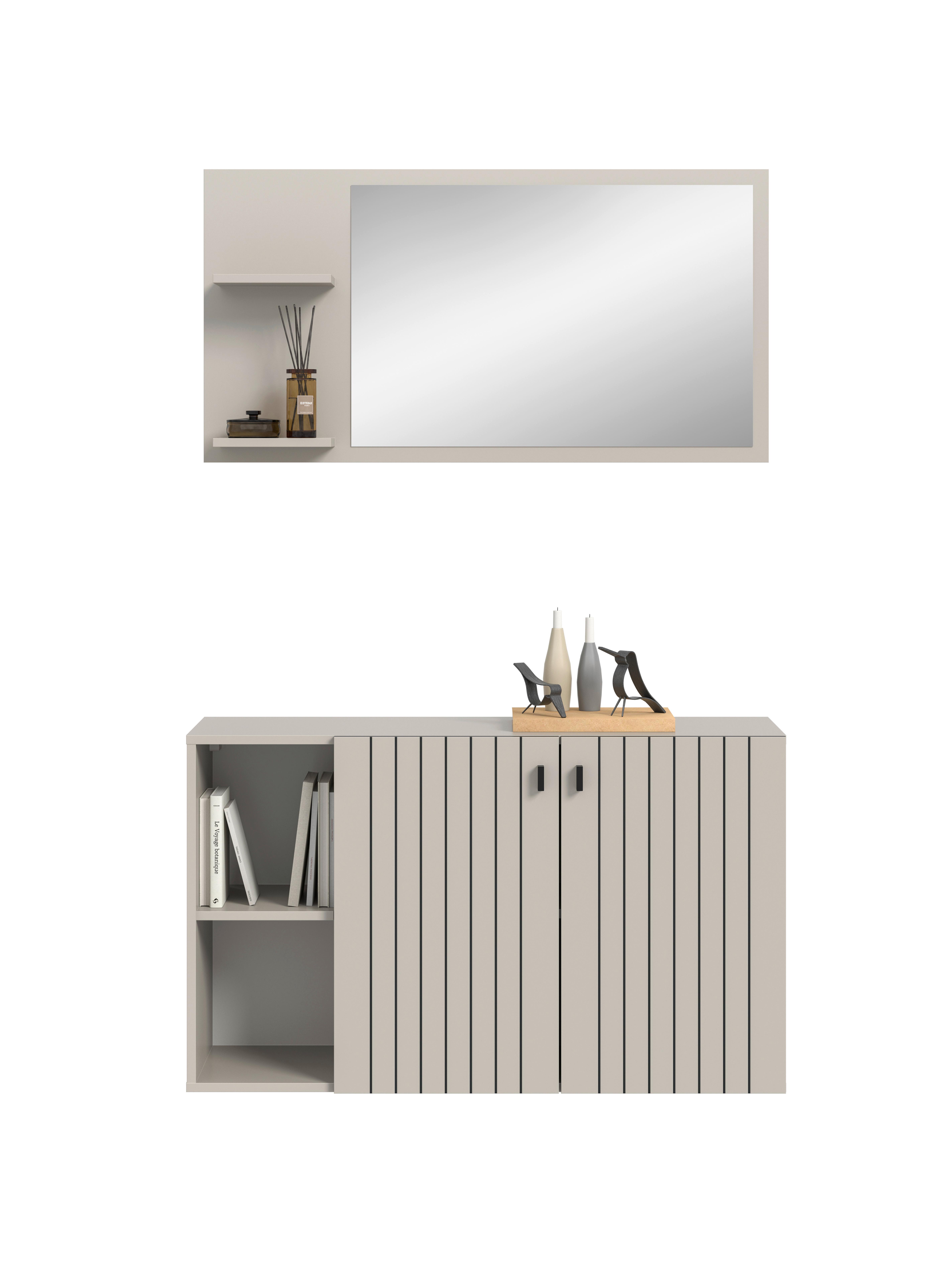 Garderobe Station Kaschmir B: 106cm - Kaschmir, Design, Holzwerkstoff (106/192/37cm) - MID.YOU