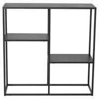 Bücherwand Staal - Schwarz, Design, Metall (80/81/26cm) - Livetastic