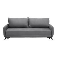Praktická rozkladacia pohovka Oliver - čierna/sivá, Modern, drevo/textil (220/74/93cm) - Bessagi Home