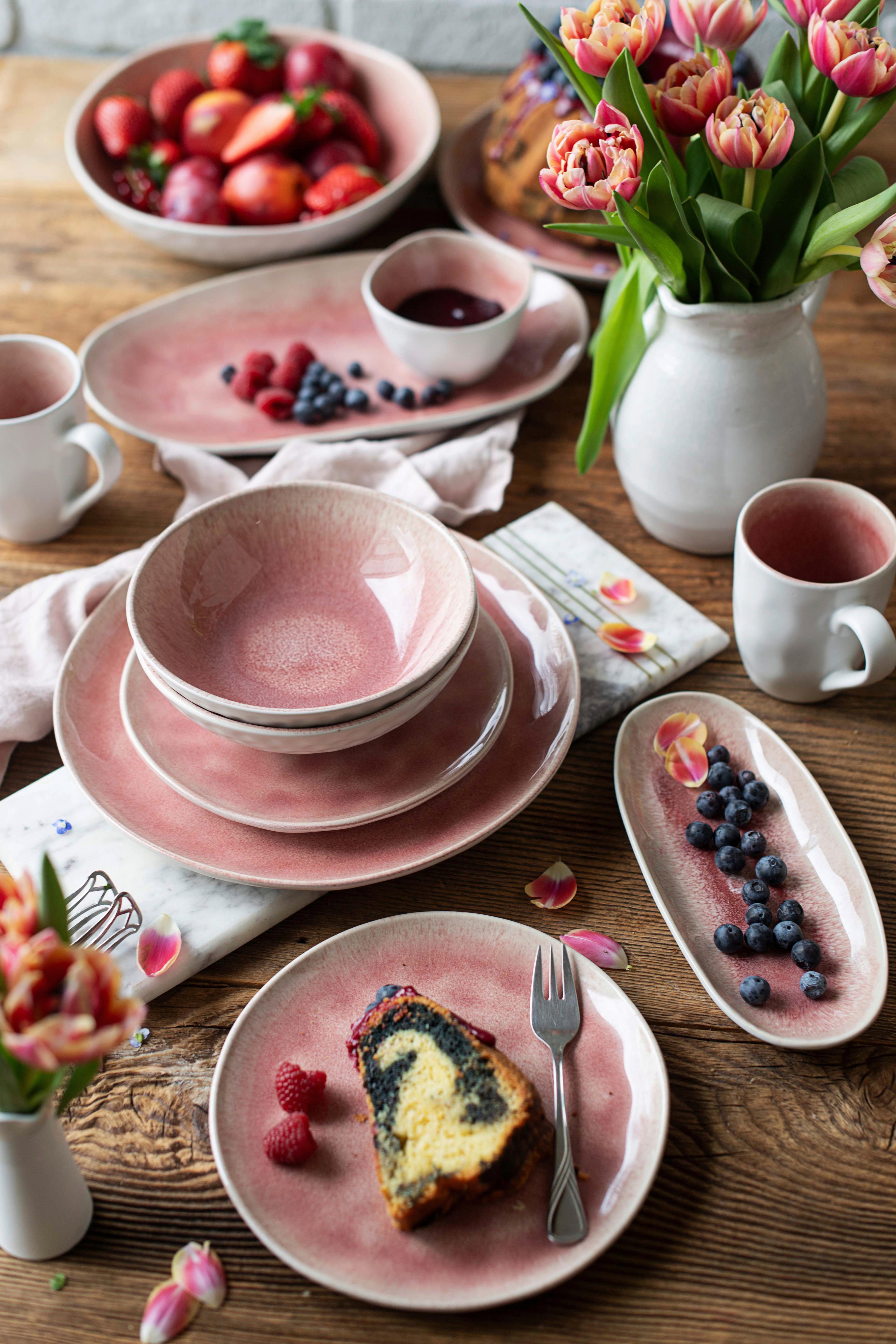 Kombiservice Frozen 4 Personen Geschirr Set - Beere, Trend, Keramik - Mäser