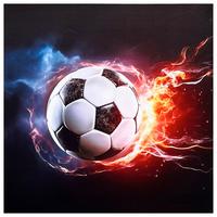 Leinwandbild David - Multicolor/Naturfarben, KONVENTIONELL, Holz/Textil (50/50/1,8cm) - Luca Bessoni