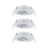 Deckenleuchte 3er-set Ø 8,4 Cm 3-Flammig - Alufarben/Weiß, Basics, Metall (8,4cm) - Paulmann