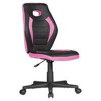 Otočná židle pro dítě Luan černá/růžová - pink/černá, Moderní, textil/plast (63/91/63cm) - MID.YOU