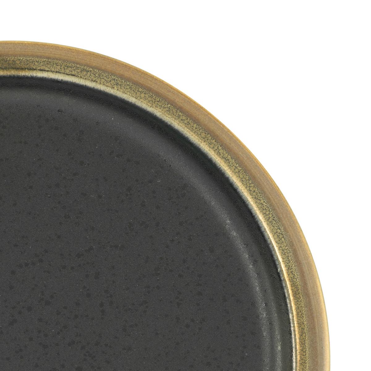 Kombiservice Modern Keramik 2 Personen Geschirr Set - Goldfarben/Schwarz, MODERN, Keramik (37,5/23/30,5cm) - Creatable