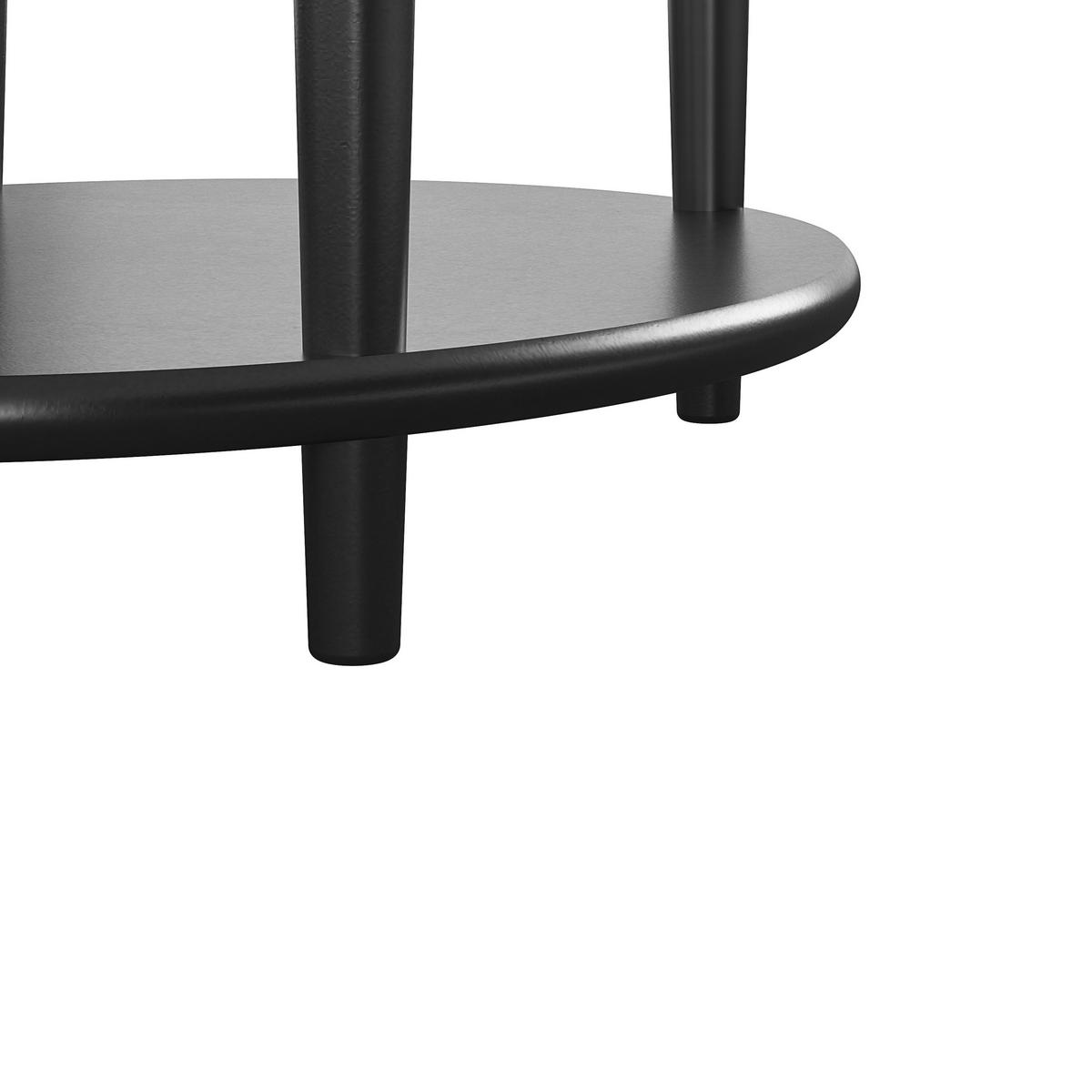Beistelltisch Aurora Schwarz B: 55 Cm - Schwarz, Design, Holzwerkstoff (55/45/66cm) - MID.YOU