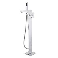 Badewannenarmatur Stand-Armatur Gent Eckig - Chromfarben, KONVENTIONELL, Metall (29,5/104/15cm) - Sanotechnik