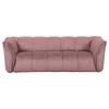Bigsofa Sabea B: 220 cm Rosa Plüsch - Schwarz/Rosa, KONVENTIONELL, Textil (220/67/106cm) - MID.YOU
