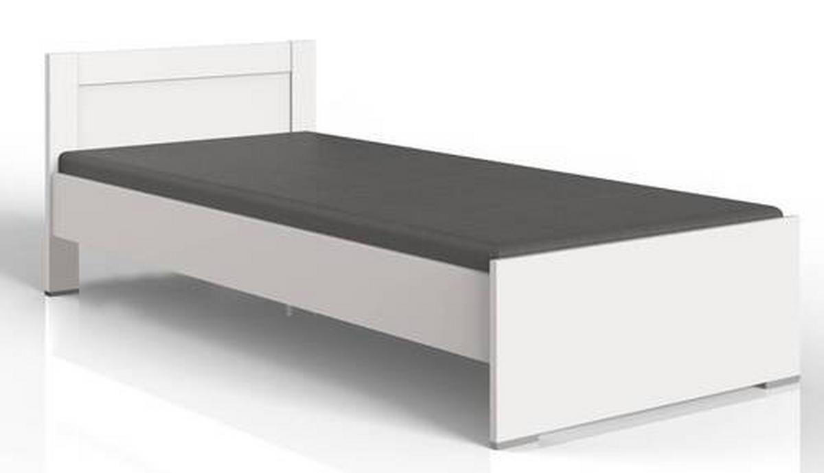 Bett 90x200 Cm Filou, Weiß - Weiß, LIFESTYLE, Holzwerkstoff (90/200cm) - Livetastic