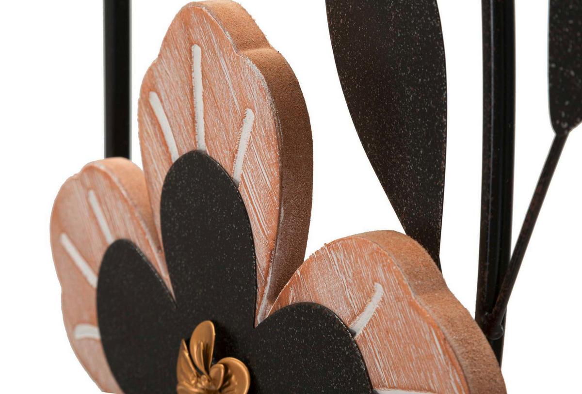 Wanddeko Divake Schwarz, Naturfarben B: 27 cm - Basics, Holzwerkstoff/Metall (27/70/2.5cm)