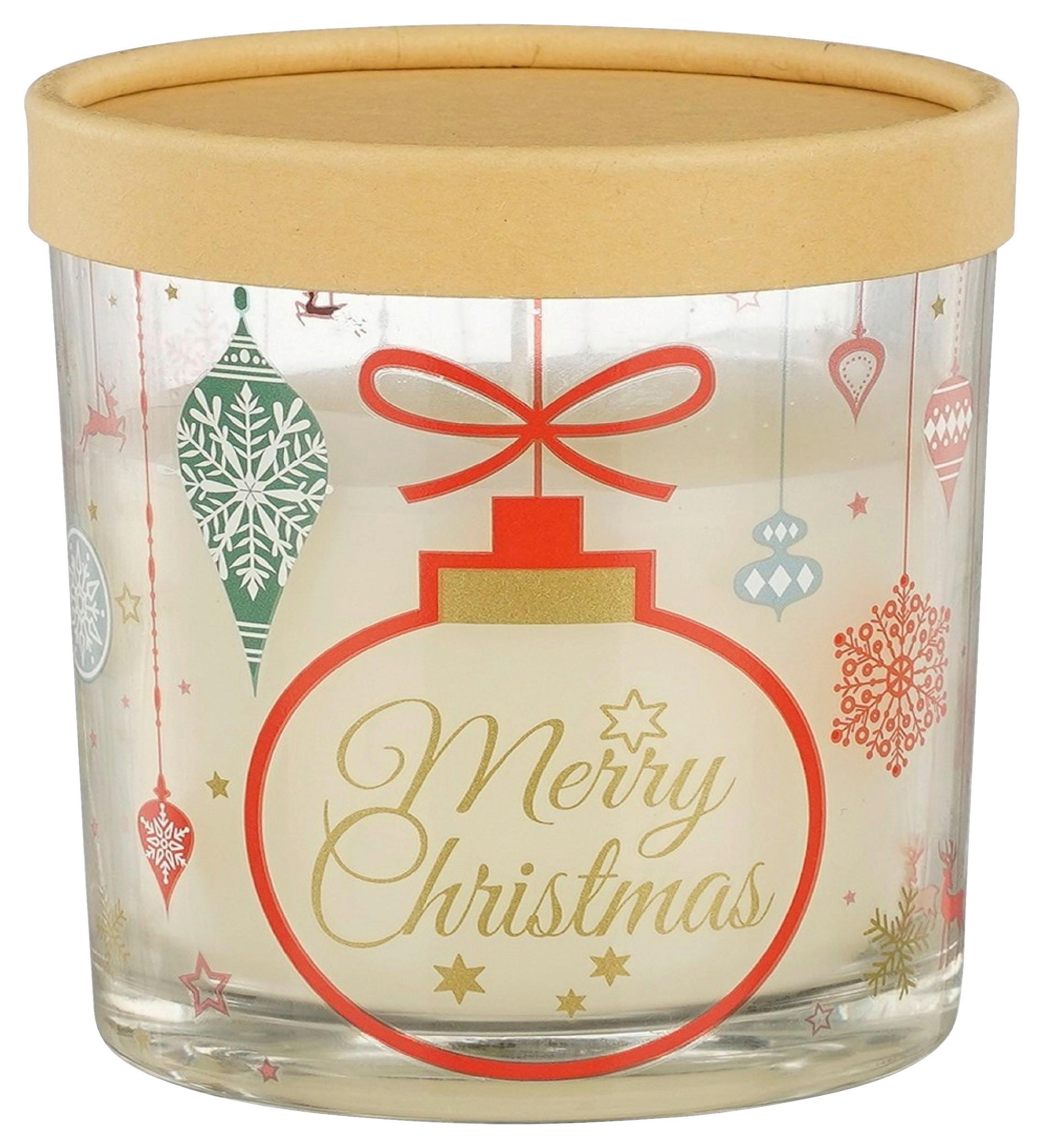 VONNÁ SVIEČKA CHRISTMAS -PAZ- - biela/ružová, Konventionell, prírodné materiály/sklo (9,5/11cm) - Modern Living