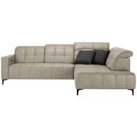 Rohová sedačka PANAMA, pravá, sivá - čierna/sivá, Konventionell, kov/textil (304/89-102/216cm) - Premium Living