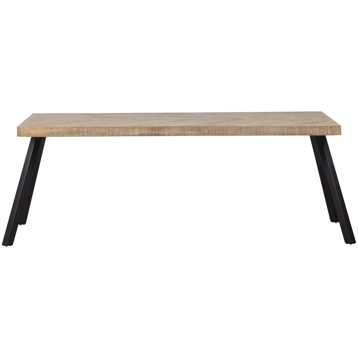 Esstisch Tablo Eichefarben B: 200 cm - Eichefarben/Schwarz, Design, Holz/Metall (200/90/75cm) - Livetastic