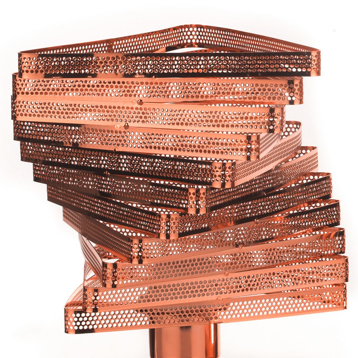 Nachttischleuchte 4841/Lr - Kupferfarben, Design, Metall (20/27cm)