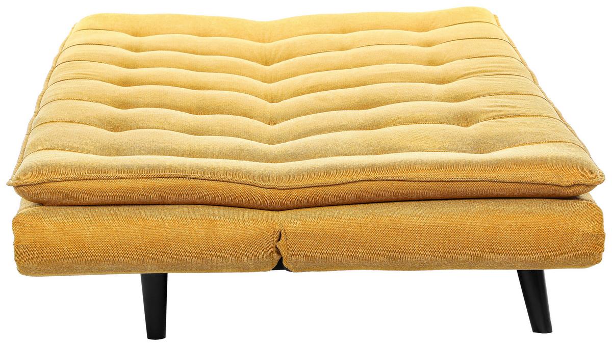 Rozkládací pohovka SUN, žlutá, sklopná, max. 360 kg - černá/žlutá, Moderní, dřevo/textil (190/83/93cm) - Mömax