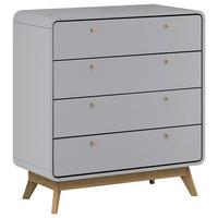 Kommode Cassie Grau 80 Cm - Eichefarben/Grau, Design, Holzwerkstoff (80/88/39cm) - MID.YOU