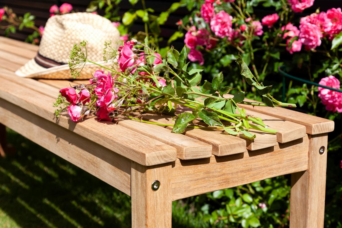 Sitzbank Vega - Teakfarben, KONVENTIONELL, Holz (150/43/40cm) - MID.YOU