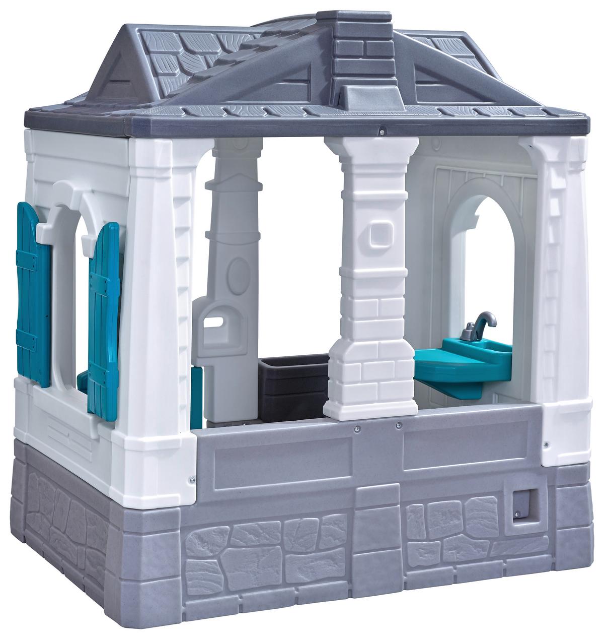 Spielhaus 4130kr - Blau/Weiß, KONVENTIONELL, Kunststoff (135,3/126/85,7cm) - Ambia Garden