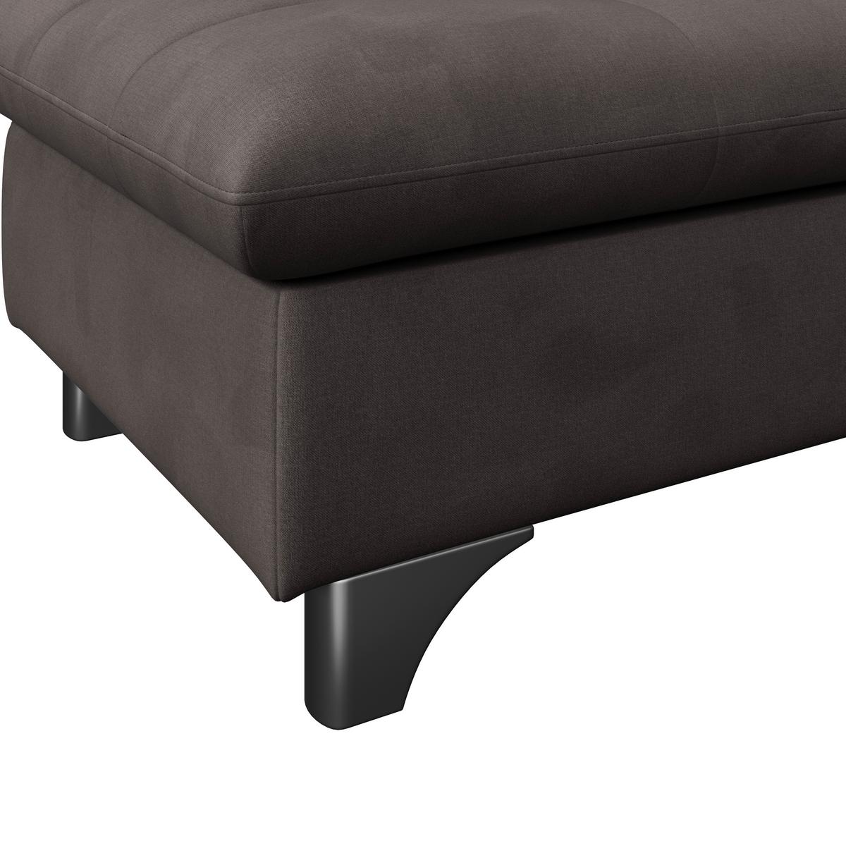 Hocker Gemini Braun, B: 108cm - Chromfarben/Graubraun, KONVENTIONELL, Textil (108/46/108cm)