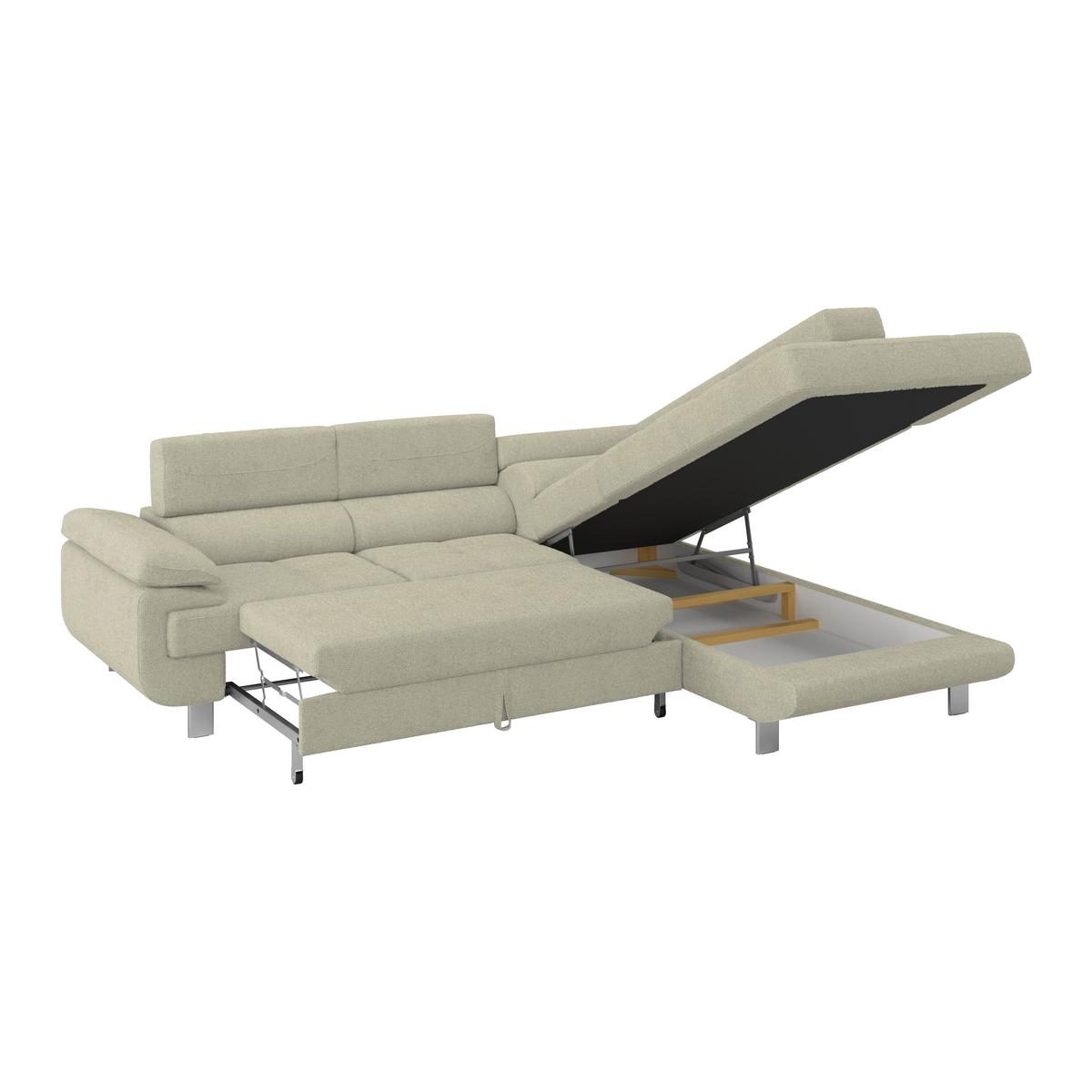 Ecksofa Savona - Sandfarben, MODERN, Textil (270/230cm) - Ondega