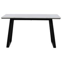 Esstisch Estelle - Schwarz/Weiß, Design, Stein/Metall (140/90/75cm) - Livetastic