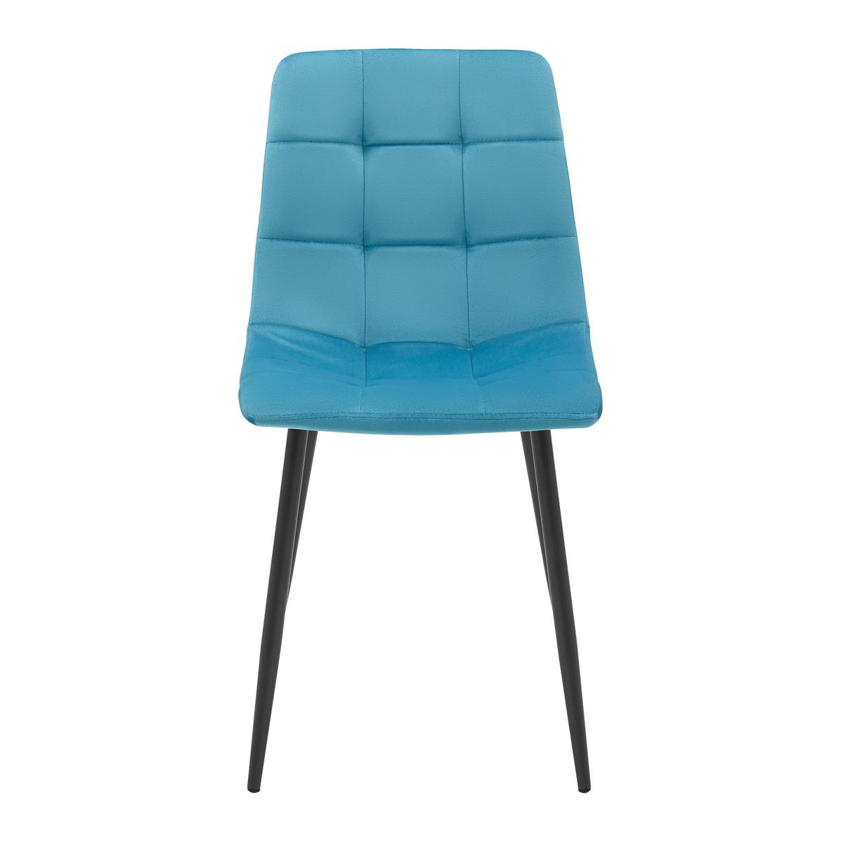 Jídelní židle RIA petrolejová - petrolej/černá, Moderní, kov/dřevo (43,5/87/54cm) - Bessagi Home