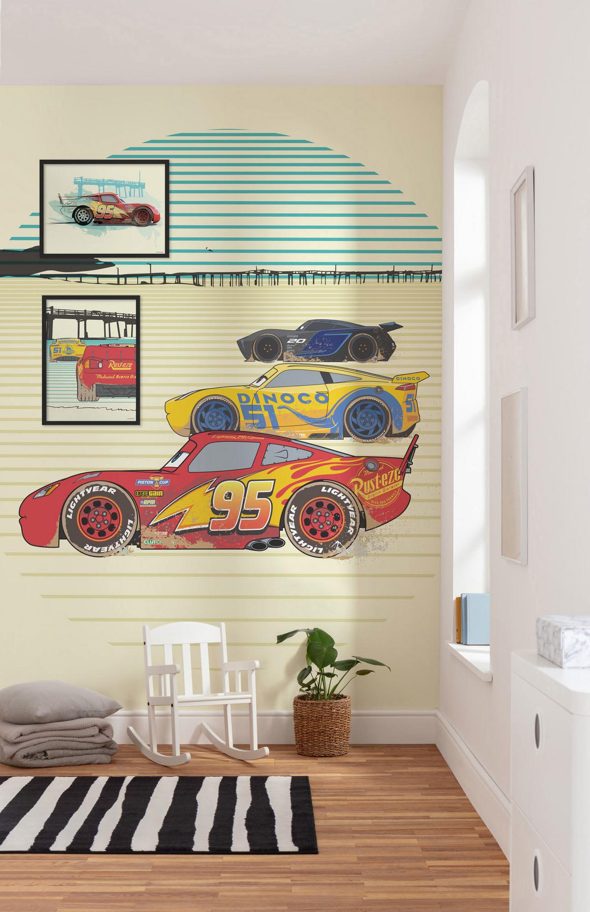 Fototapete Cars Stream Lines - Multicolor, Trend, Textil (200/280cm)