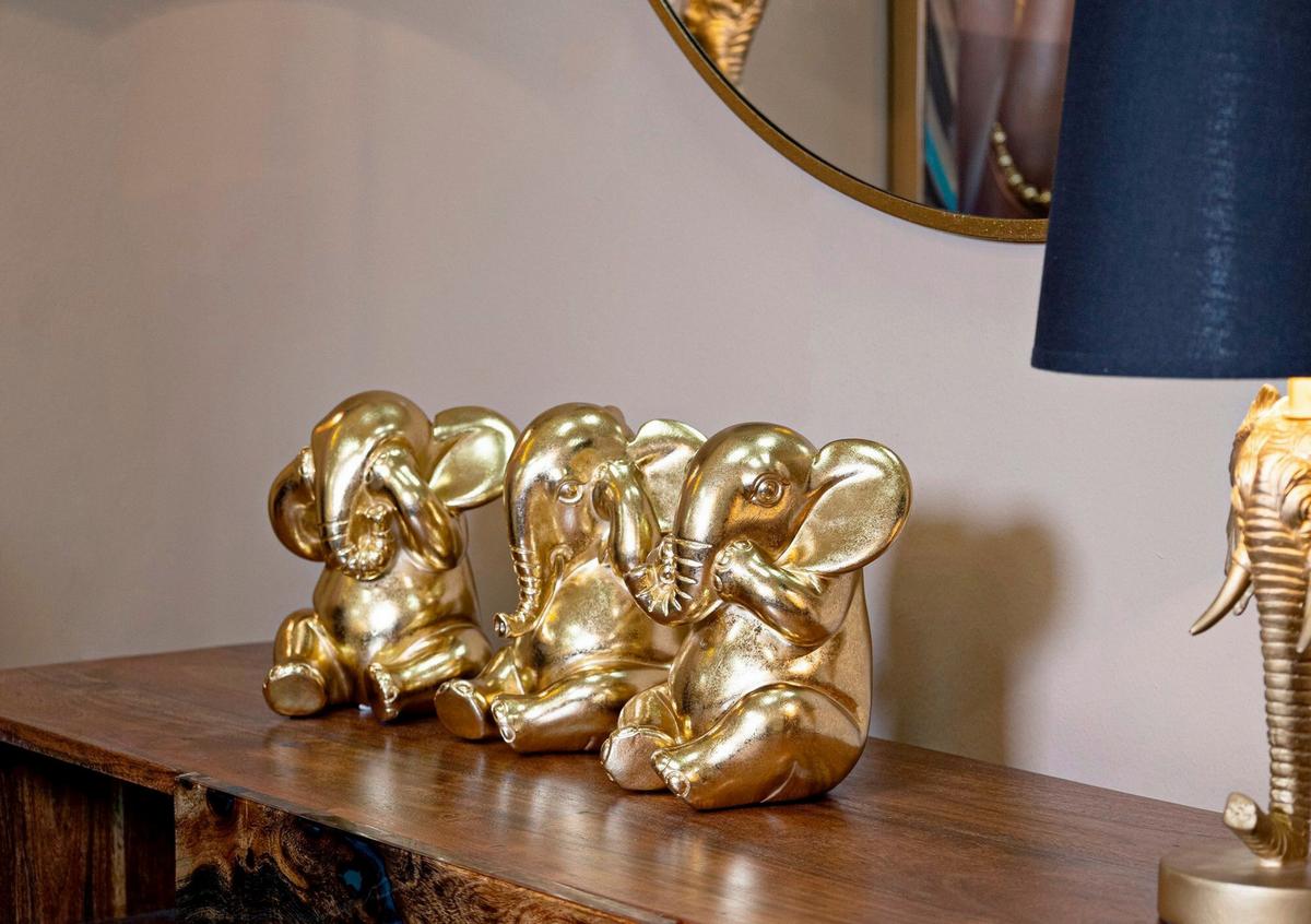 Skulptur Kunststoff, Gold - Basics, Kunststoff (15.5/20.5/15.5cm)