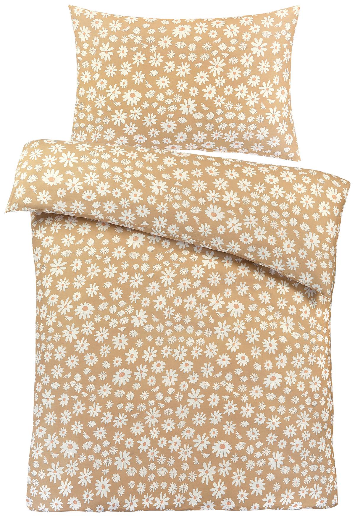 Bettwäsche Daisy - Beige/Bernsteinfarben, ROMANTIK / LANDHAUS, Textil - James Wood
