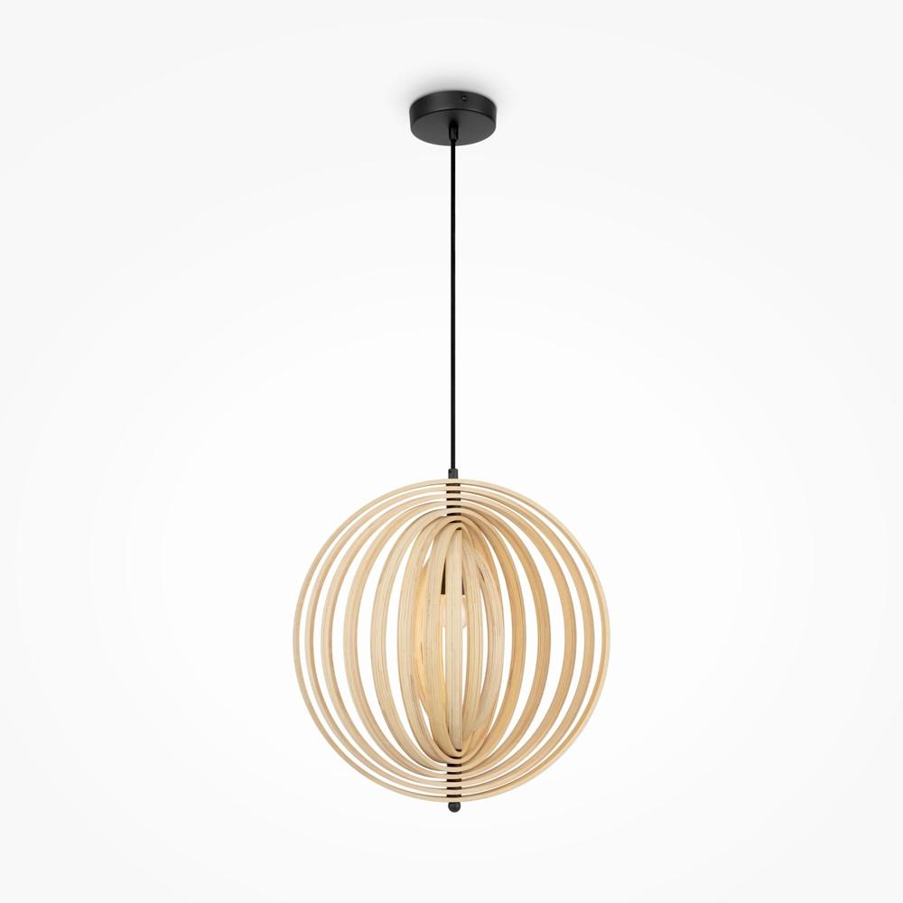 Pendelleuchte Roots - Beige/Schwarz, MODERN, Holz/Metall (43/55,5cm) - MAYTONI