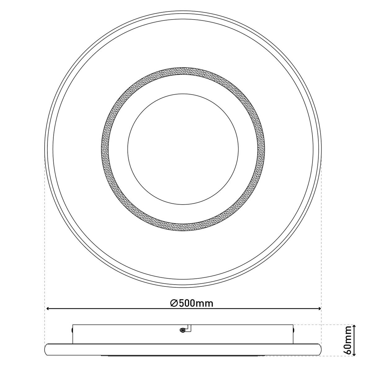 LED-Deckenleuchte Metall, Weiß lackiert - Weiß, Design, Metall (70/6,2cm) - Näve