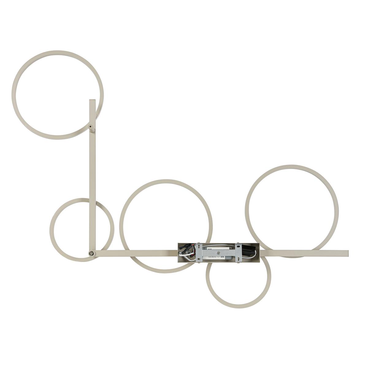 LED-DECKENLEUCHTE CEMIL - Sandfarben, Basics, Kunststoff/Metall (125/88/12cm) - Luca Bessoni