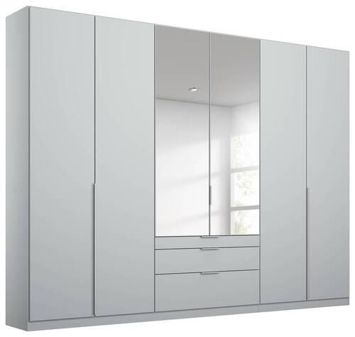SKRIŇA S OTOČNÝMI DVERAMI ALABAMA - svetlosivá/strieborná, Modern, kompozitné drevo (271/229/54cm)