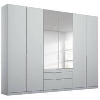 SKRIŇA S OTOČNÝMI DVERAMI ALABAMA - svetlosivá/strieborná, Modern, kompozitné drevo (271/229/54cm)