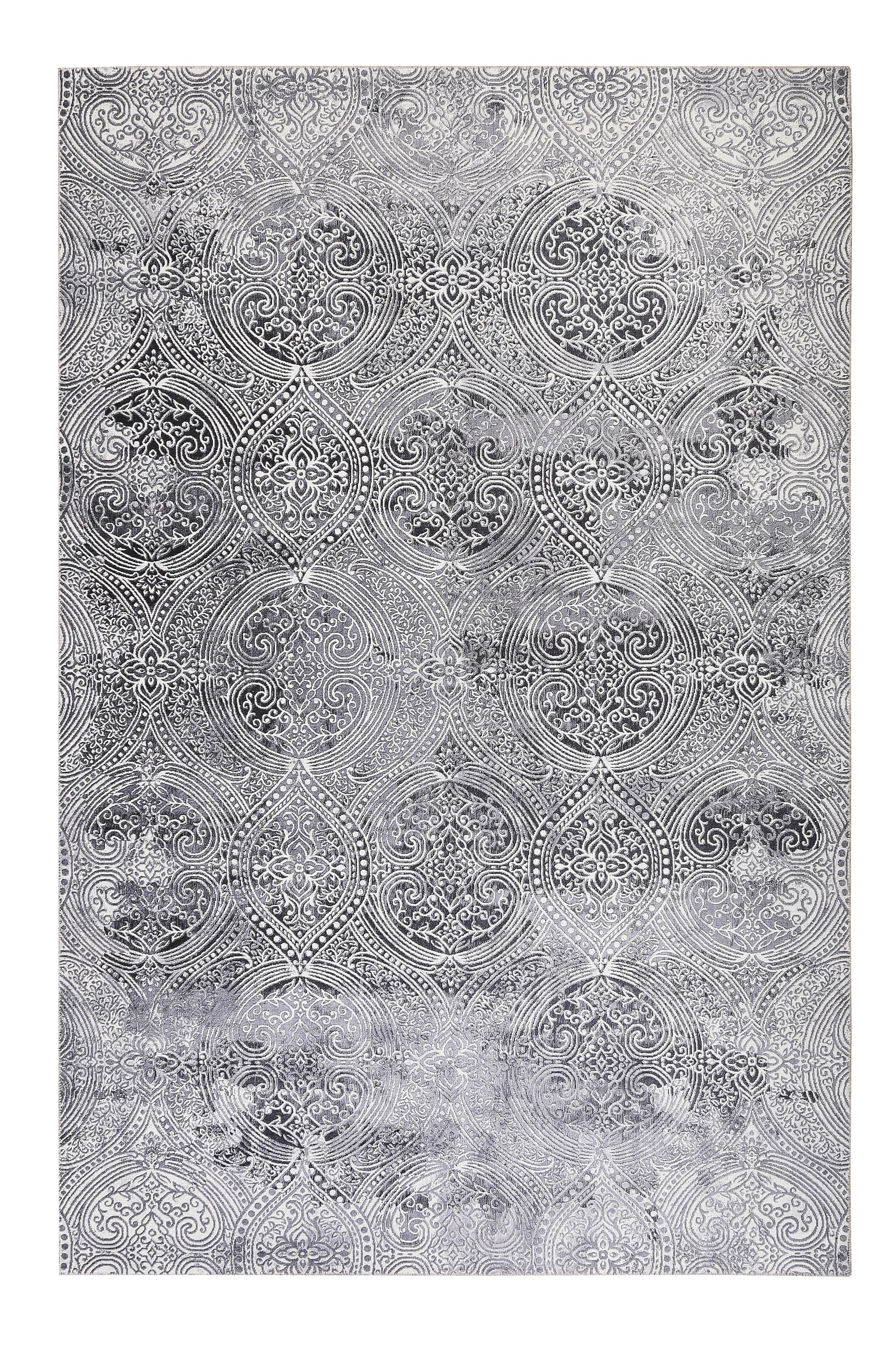 Webteppich Grace Grau 120x170 cm - Grau, Design, Textil (120/170cm) - WECON HOME