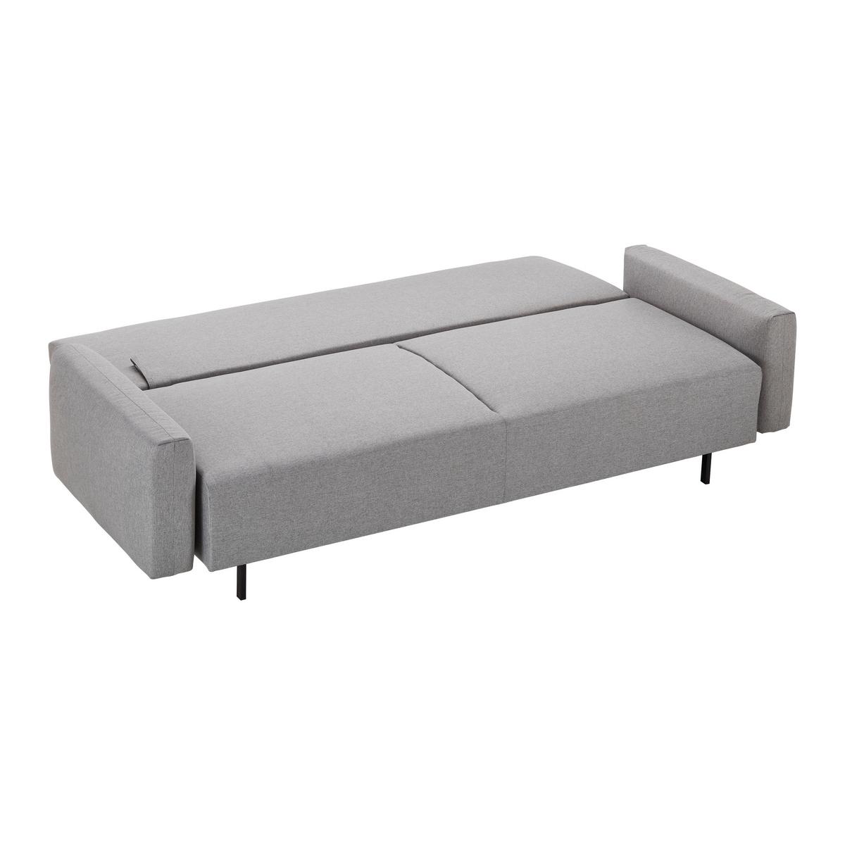 Rozkladacia pohovka LUSIA sivá - čierna/sivá, Modern, kov/drevo (242/95/95cm) - Bessagi Home