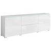 Lowboard Vera Weiss Hochglanz B: 180 cm - Weiß Hochglanz/Weiß, Trend, Holzwerkstoff (180/61,8/34,5cm) - P & B