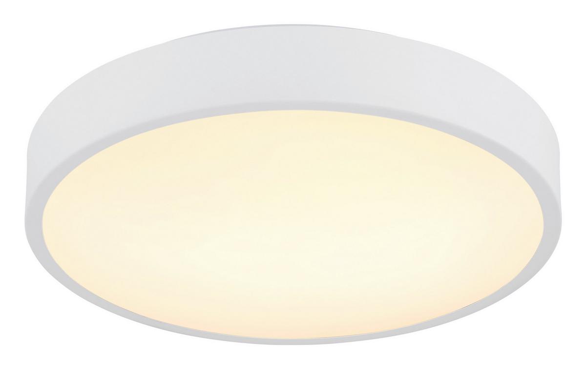 Led-deckenleuchte 12398-18w Nielsen - Opal/Weiß, Basics, Kunststoff/Metall (33,2/7cm) - Globo